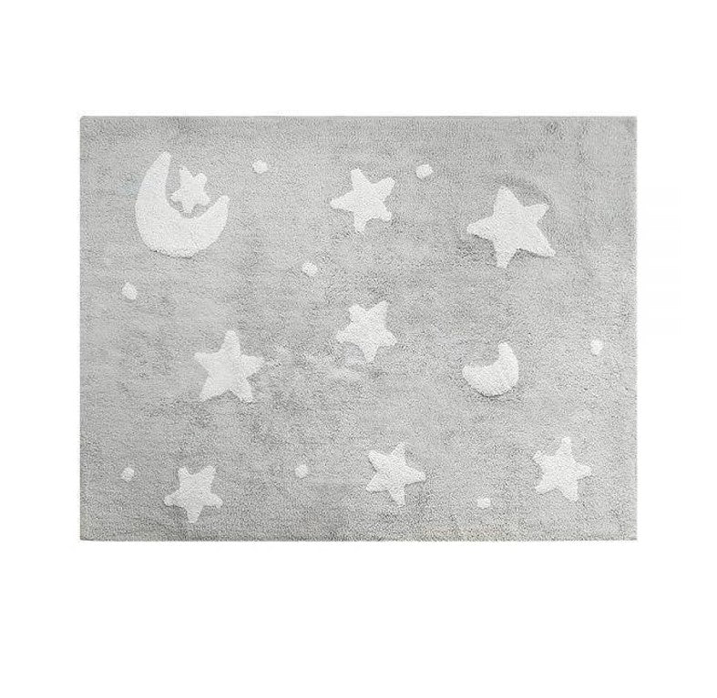 Tapete Sky Cinza E Branco Estrelado - Nina & Co.