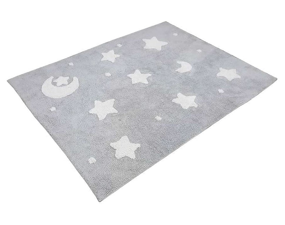 Tapete Sky Cinza E Branco Estrelado - Nina & Co.