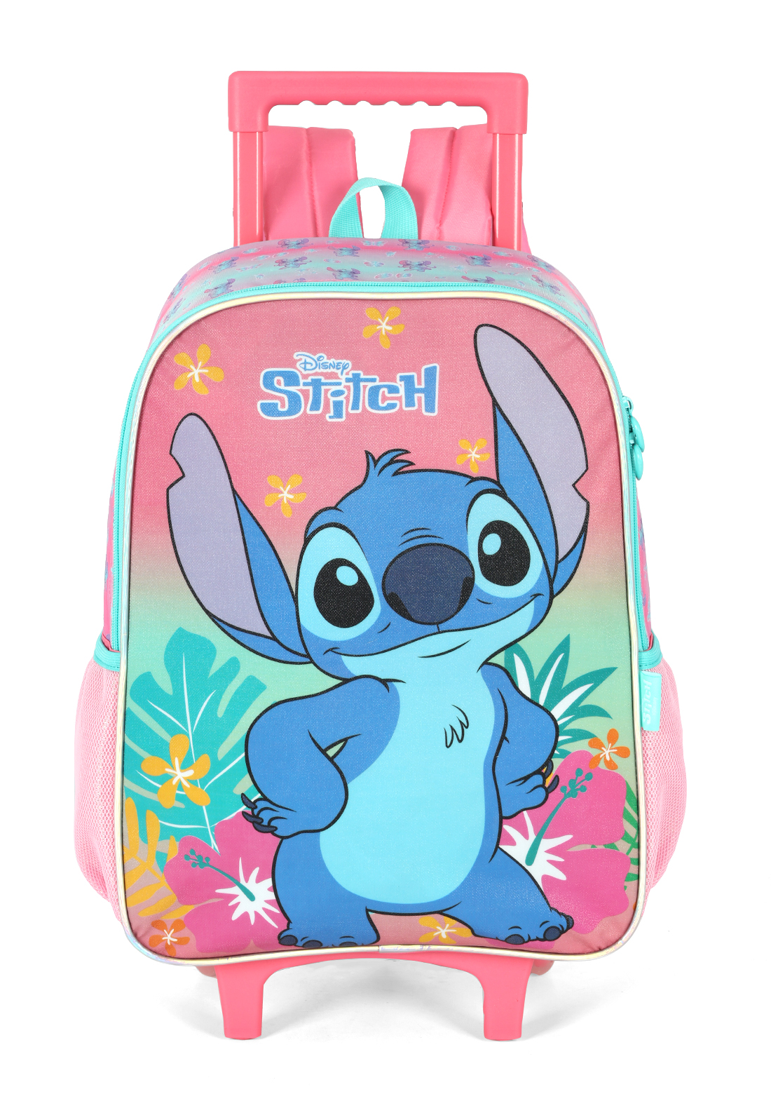 Kit Escolar Stitch Luxcel – Mochila com Rodinhas, Lancheira e Estojo