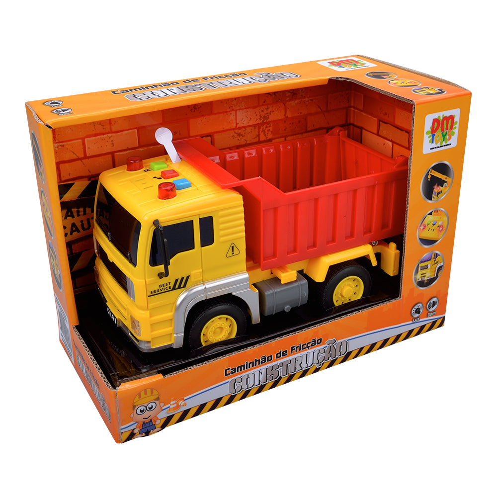 Caminhão de Fricção Construção com Luz e Som - DM Toys 5697