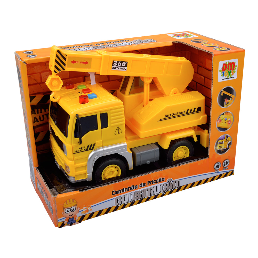 Caminhão de Fricção Construção com Luz e Som - DM Toys 5697