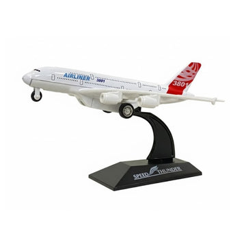 Avião de Brinquedo em Metal com Suporte 13cm - Shiny Toys