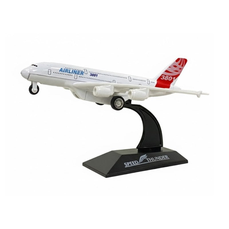 Avião de Brinquedo em Metal com Suporte 13cm - Shiny Toys