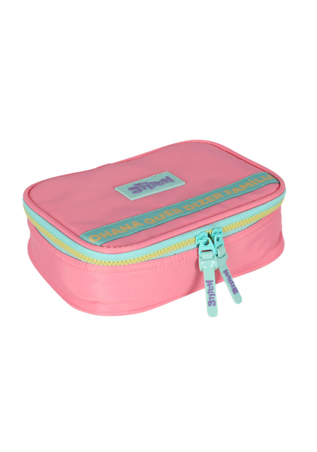 Estojo Box Organizador Stitch Disney Luxcel Rosa Ohana