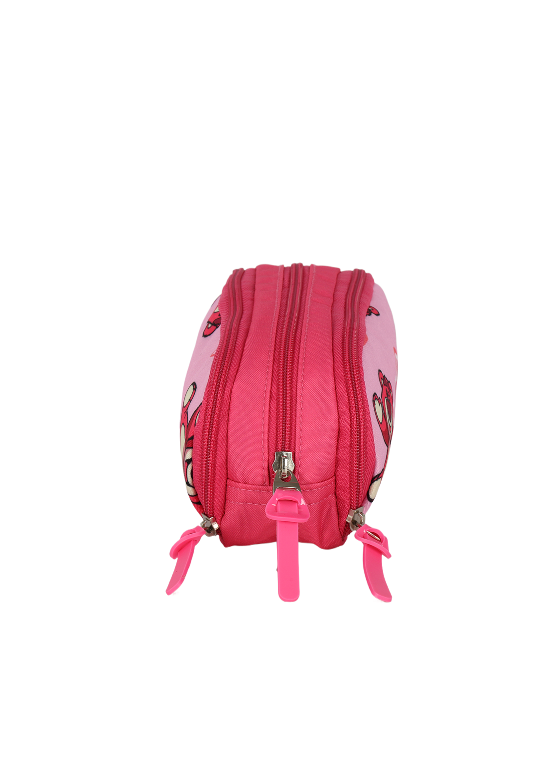 Estojo Escolar Triplo Lotso Disney Toy Story Rosa 3 Compartimentos