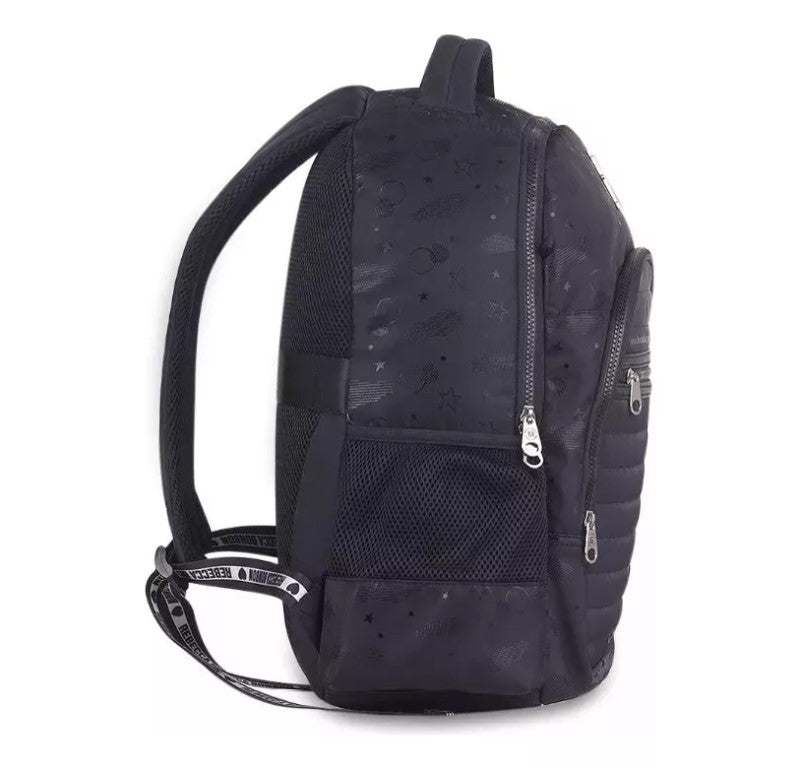 Mochila de Costas Infantil Rebecca Bonbon Holográfica Preta RB24589