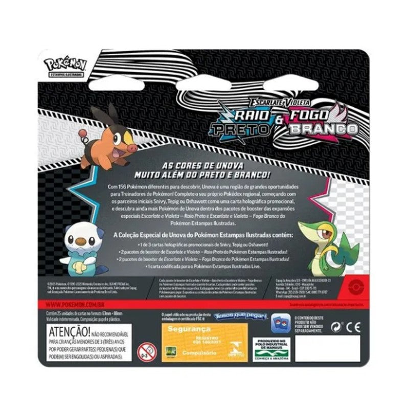 Blister Quádruplo Pokémon Fogo Branco E Raio Preto - Copag