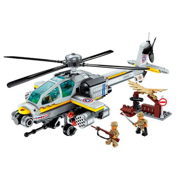 Blocos de Montar Combat Zones Helicóptero Apache - KEEPPLAY