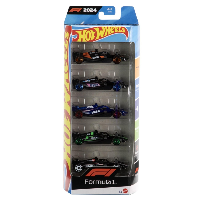 Pack 5 Hot Wheels Formula 1 JGF58 - Mattel