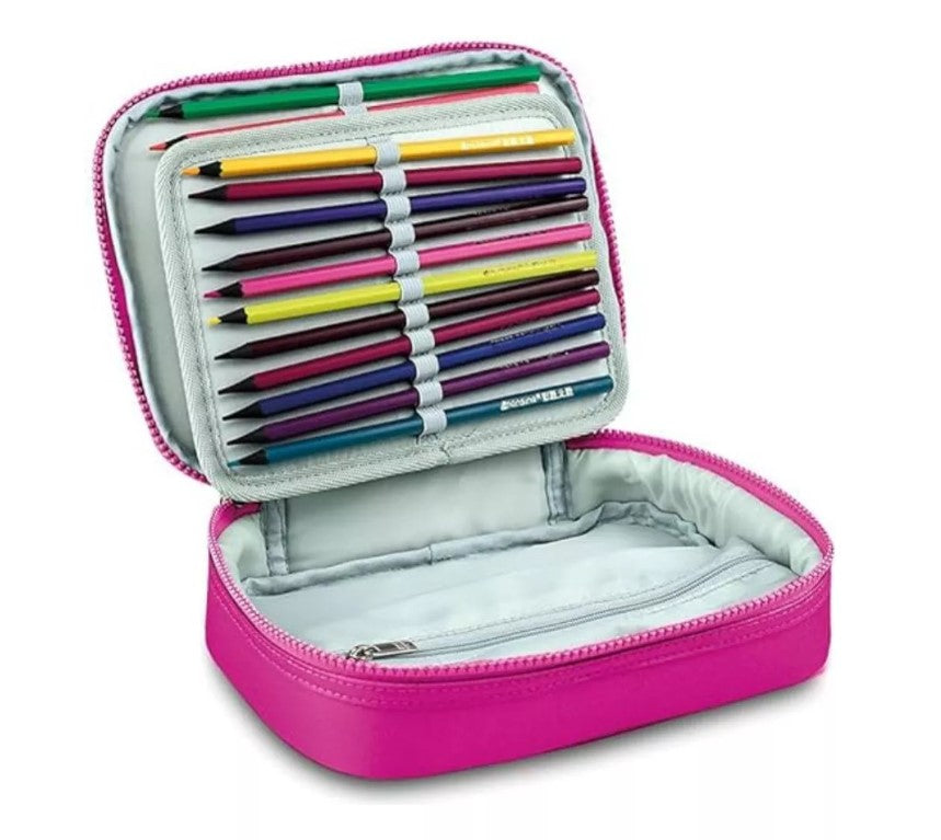 Estojo Box Rebecca Bonbon Juvenil Feminino 36 Pens Escolar