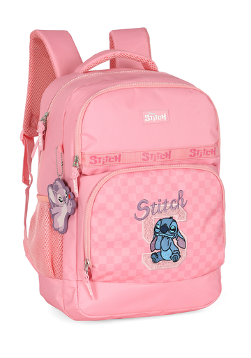 Mochila Stitch Rosa Xadrez – Luxcel Oficial Disney