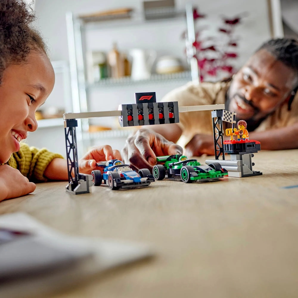Lego City F1 Grid com carros de corrida VCARB e Sauber - 60474