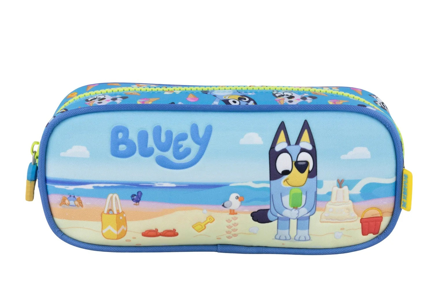 Estojo Bluey na Praia Xeryus Oficial - Qualidade e Organização para o Material Escolar