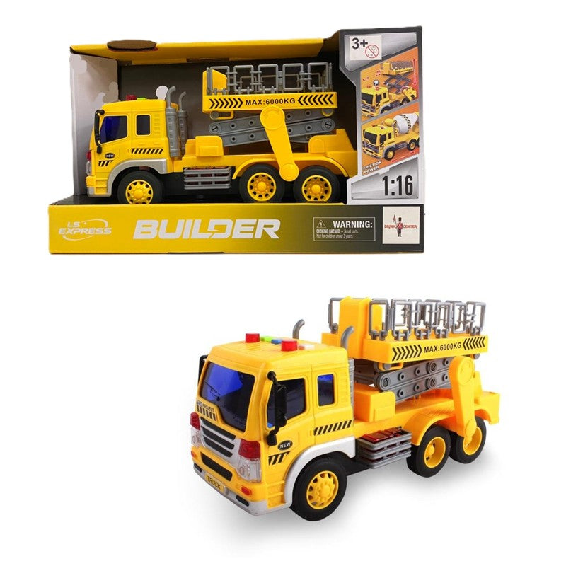 Caminhão de Construção Plataforma com Som e Luzes 1:16 - Brink Center