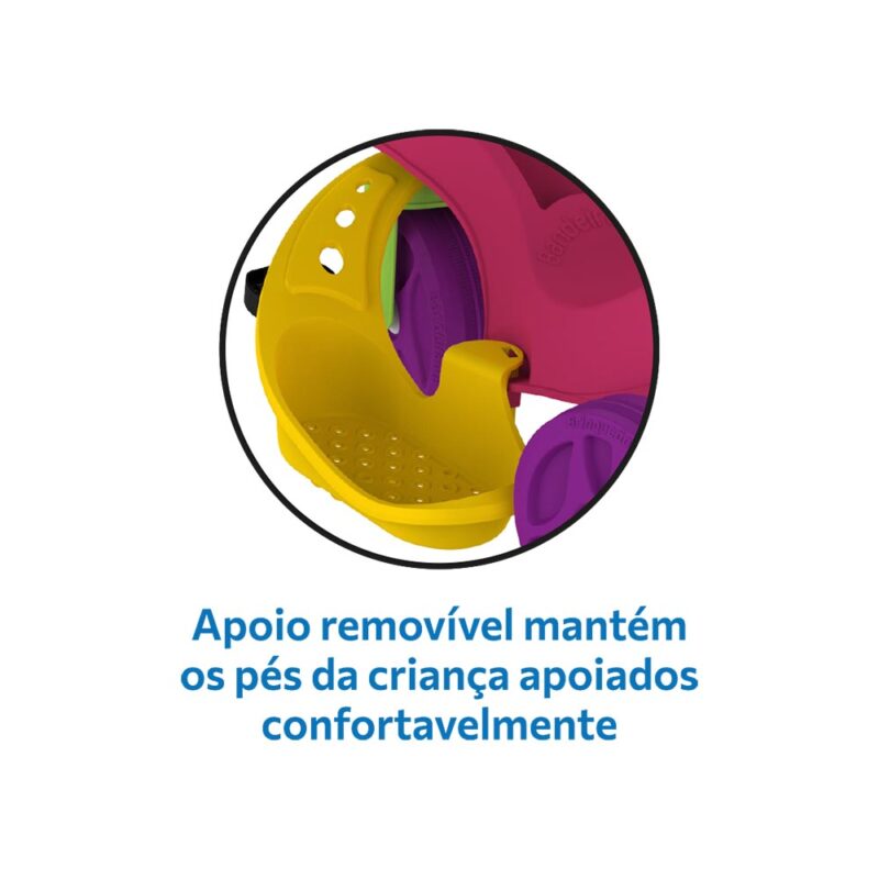 Triciclo Infantil Mototico Passeio e Pedal Rosa Bandeirante