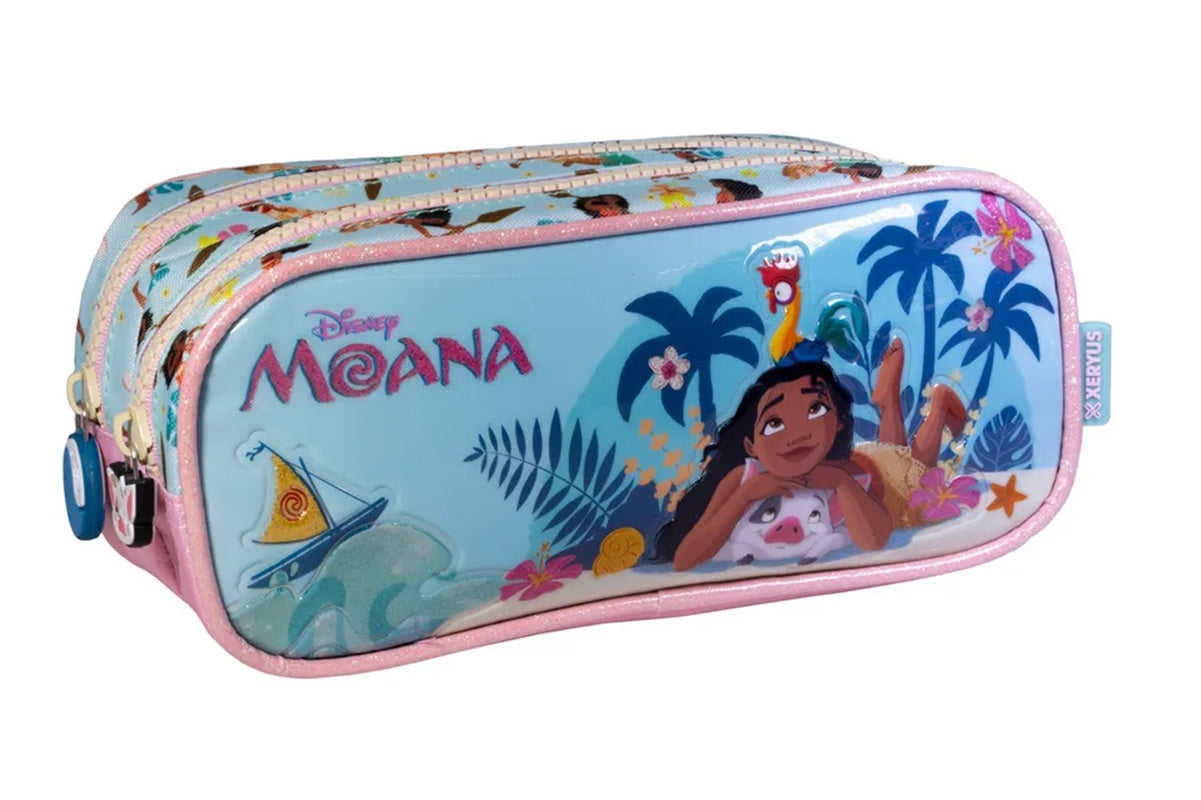 Estojo Duplo Moana Disney – Organização com Magia e Aventura!