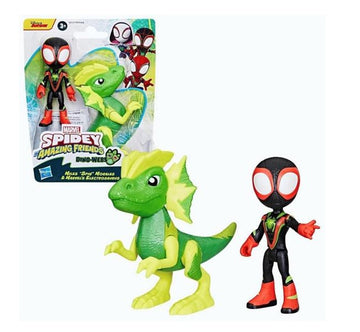 Boneco Spidey Miles Morales E Electrosaurus - Hasbro