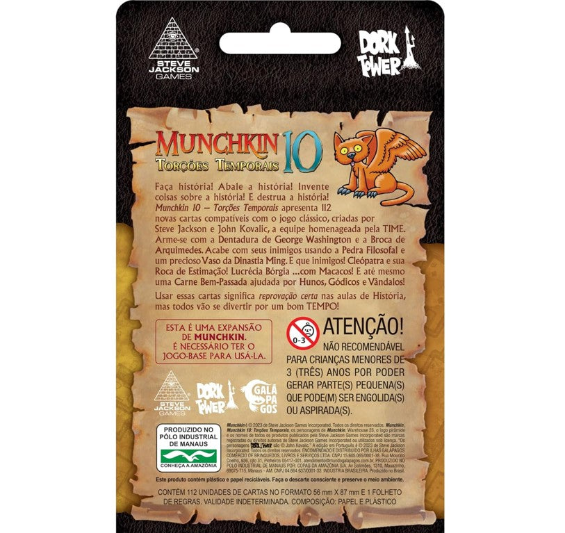 Jogo de Cartas Munchkin 10 Torções Temporais - Galápagos