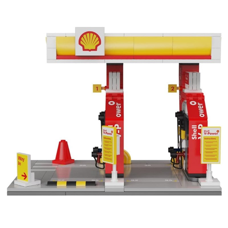 Blocos De Montar Posto De Gasolina Shell Mini - FUN