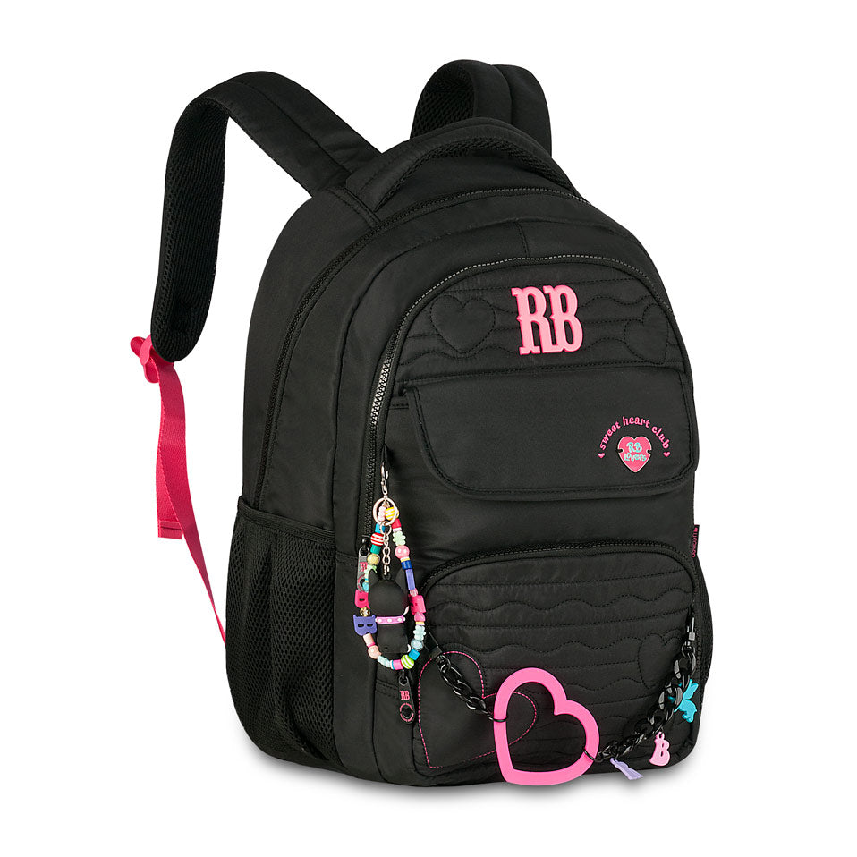 Kit Completo Mochila Lancheira Estojo Rebecca Bonbon RB Clio Preto