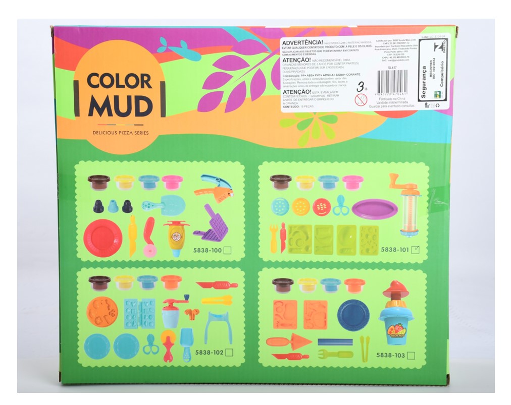 Conjunto Massinha de Modelar Color Mud Pizza Series – Brink Center