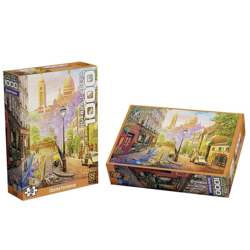 Quebra-cabeça 1000 peças Charme Parisiense - Grow