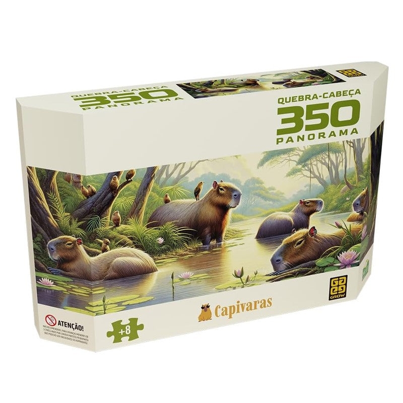 Quebra Cabeça 350 Peças Panorama Capivaras - Grow