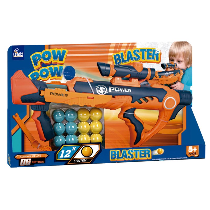 Lançador De Bolinhas Pow Pow Blaster - FÊNIX