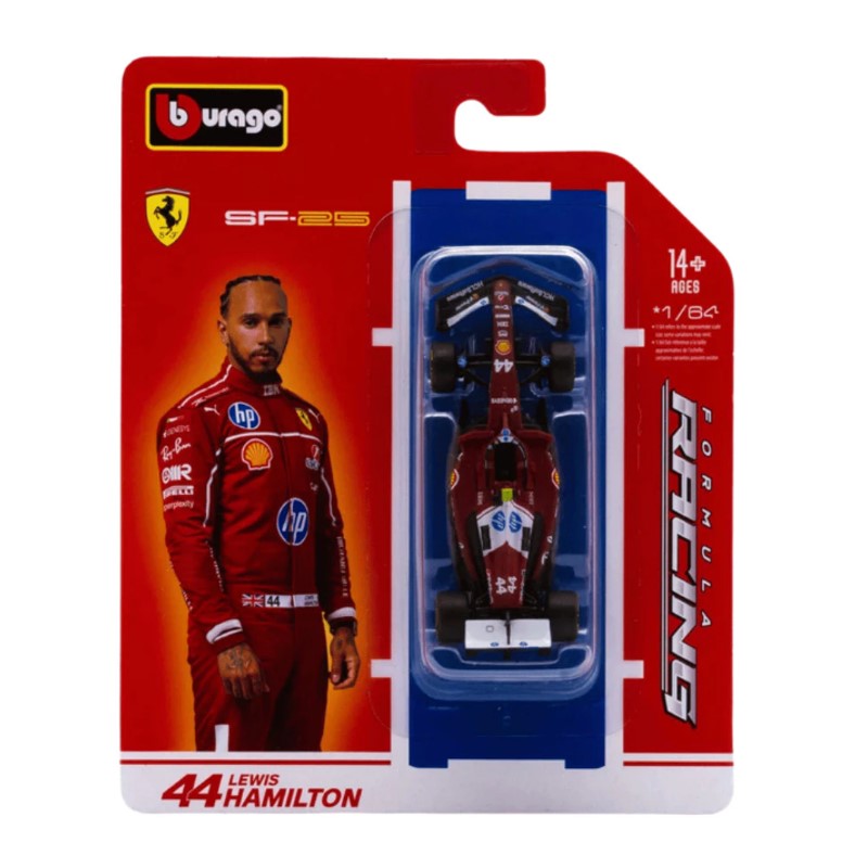 Miniatura Ferrari SF-25 Lewis Hamilton 44 1:64 - Burago