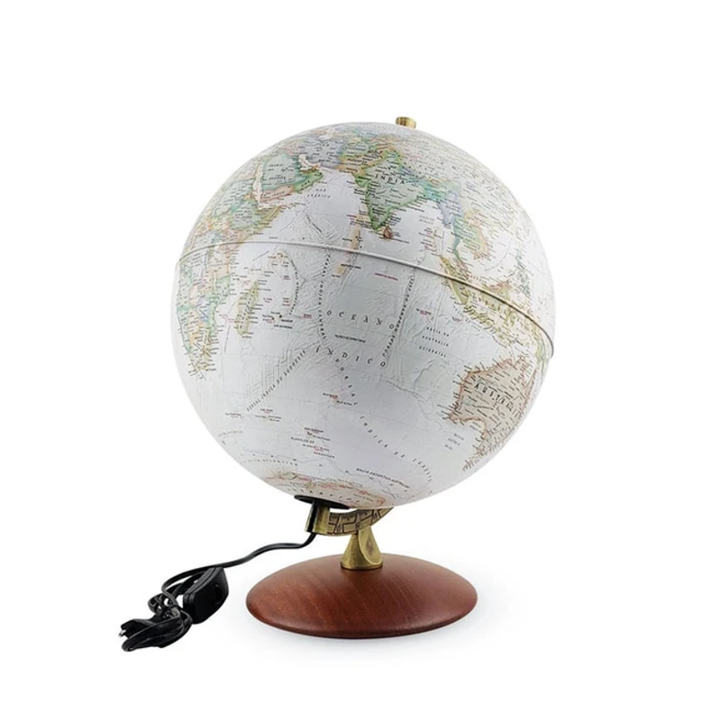 Globo Terrestre National Geographic com Luz Gold Executive