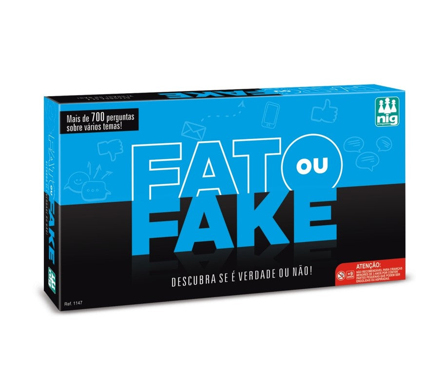Jogo de Tabuleiro Fato ou Fake? 120 Cartas - Nig Brinquedos