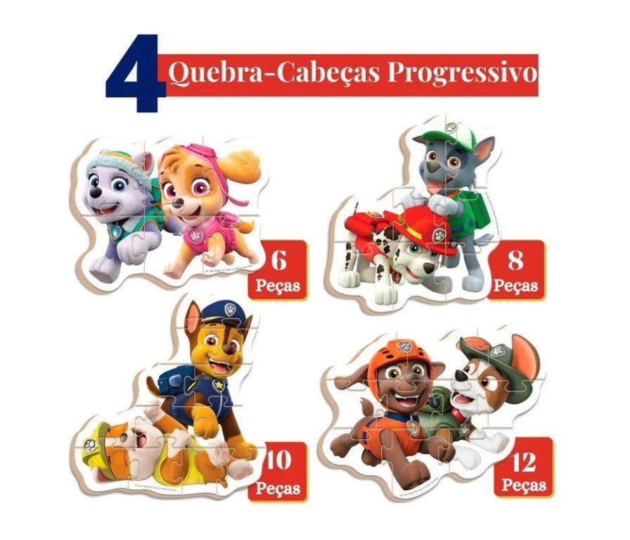 Quebra-Cabeça Progressivo Patrulha Canina - Nig Brinquedos