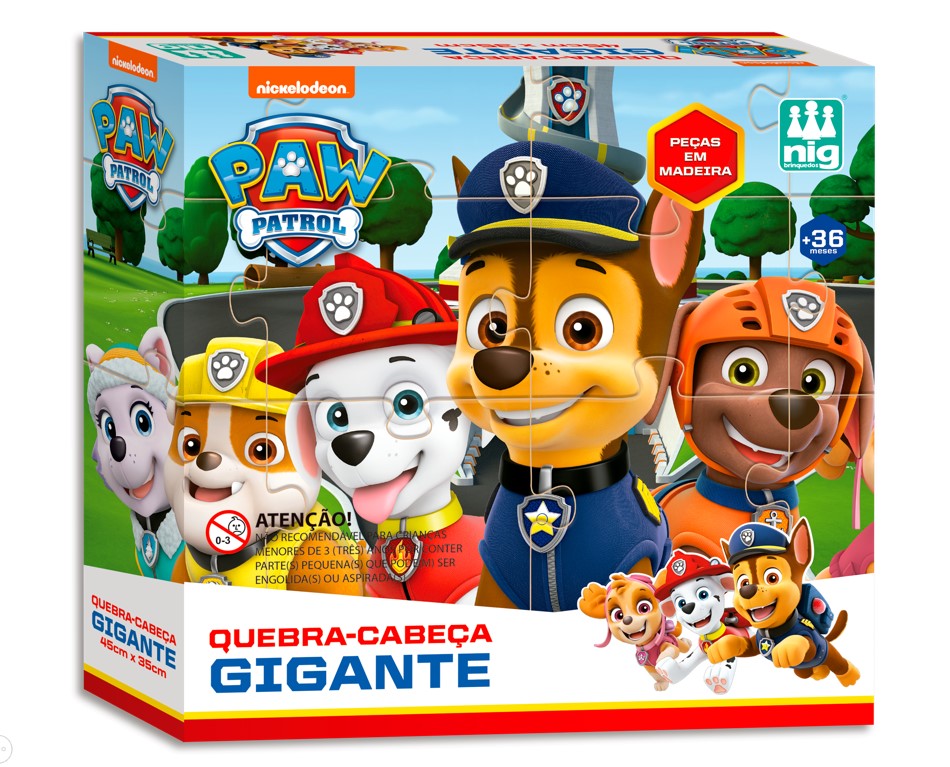 Quebra-Cabeça Patrulha Canina Gigante 16 Pçs- Nig Brinquedos