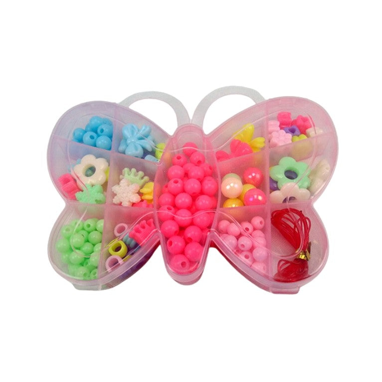 Kit De Miçangas Para Pulseiras Maleta Borboleta Infantil Completa