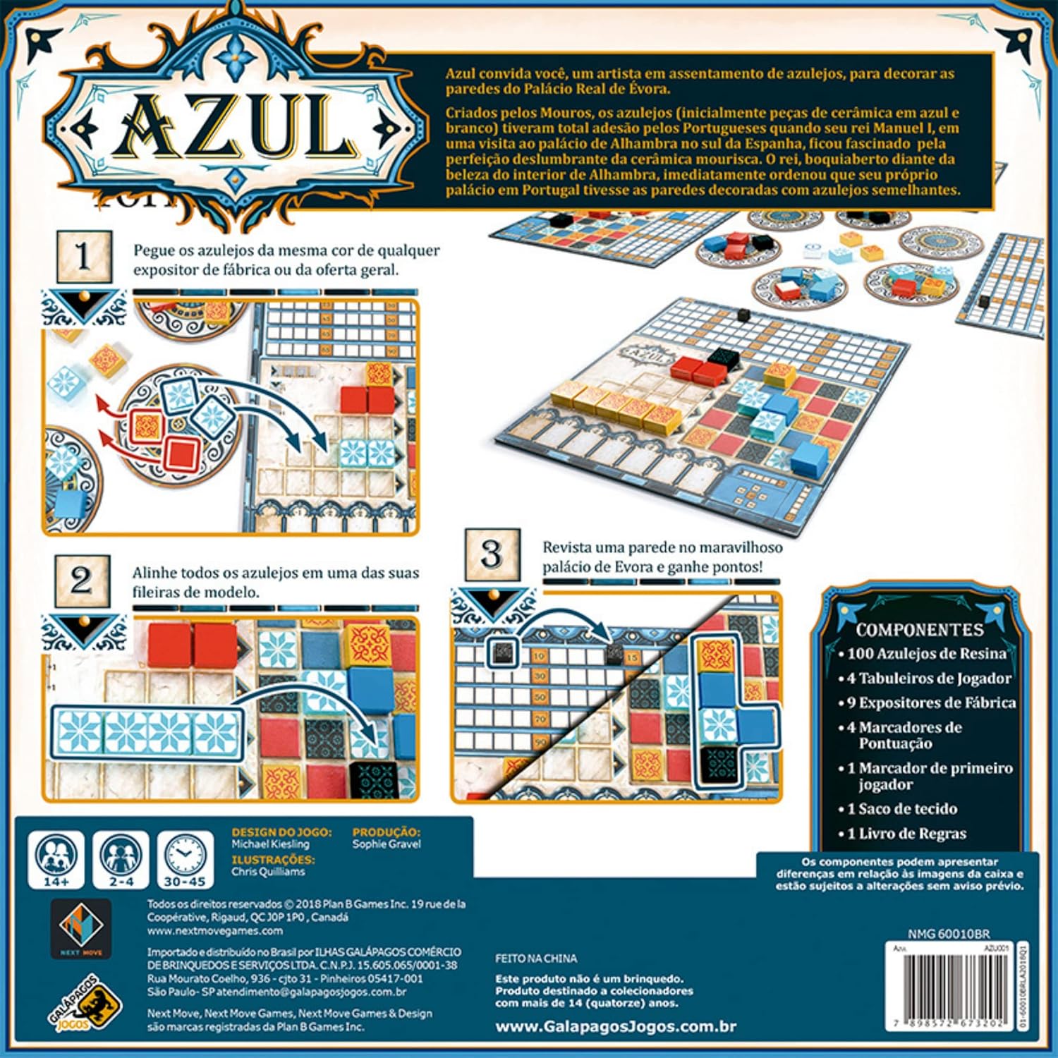 Jogo de Tabuleiro Azul - Galápagos