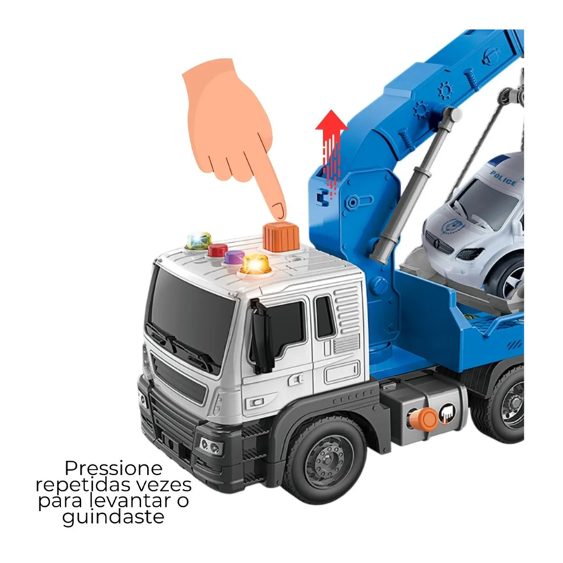 Caminhão Serviços a Fricção com Luz e Som - DM Toys