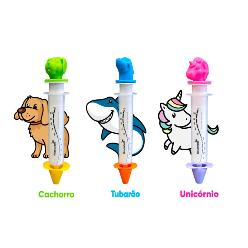 Seringa Para Lavagem Nasal Nosewash - Modelo Unicórnio Rosa
