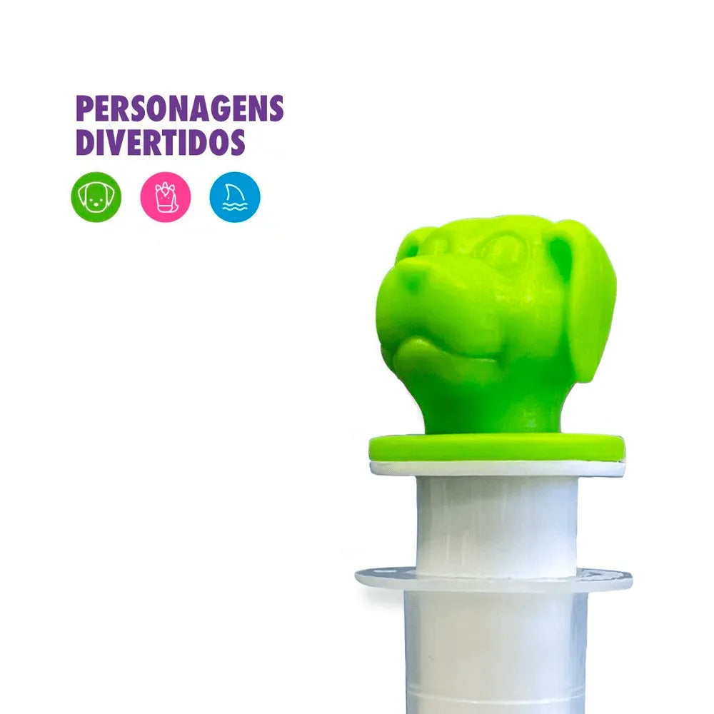 Seringa Para Lavagem Nasal Nosewash - Modelo Cachorro Verde