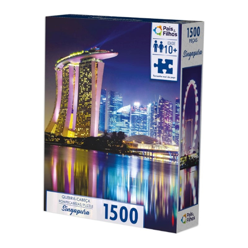 Quebra-Cabeça 1500 Peças Singapura - Pais & Filhos