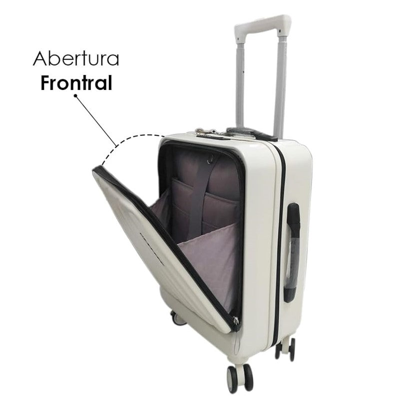 Mala De Viagem Branca Cadeado Embutido Up4you - Luxcel