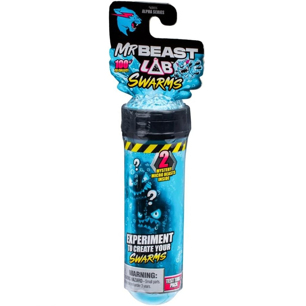 Tubo De Ensaio Com 2 Mini Bonecos Swarms Mrbeast Lab