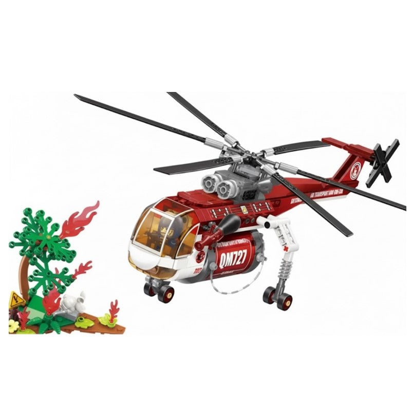 Mine City Helicóptero de Resgate e Incêndio - KEEPPLAY