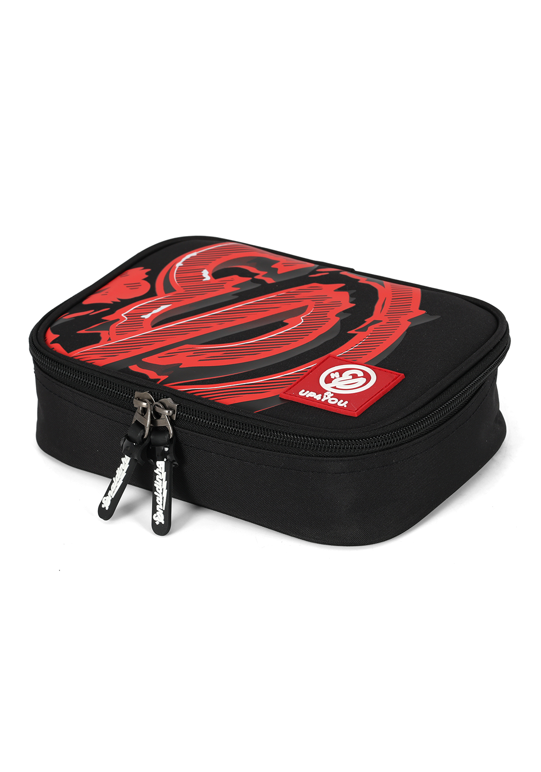 Kit Mochila de Costas G + Estojo Box Enaldinho Oficial | Preto e Vermelho | Up4You | 2 Peças