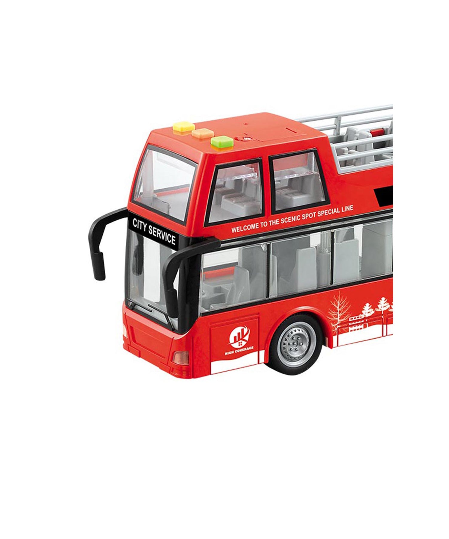 Ônibus De Turismo Dois Andares - Luz E Som 1:16