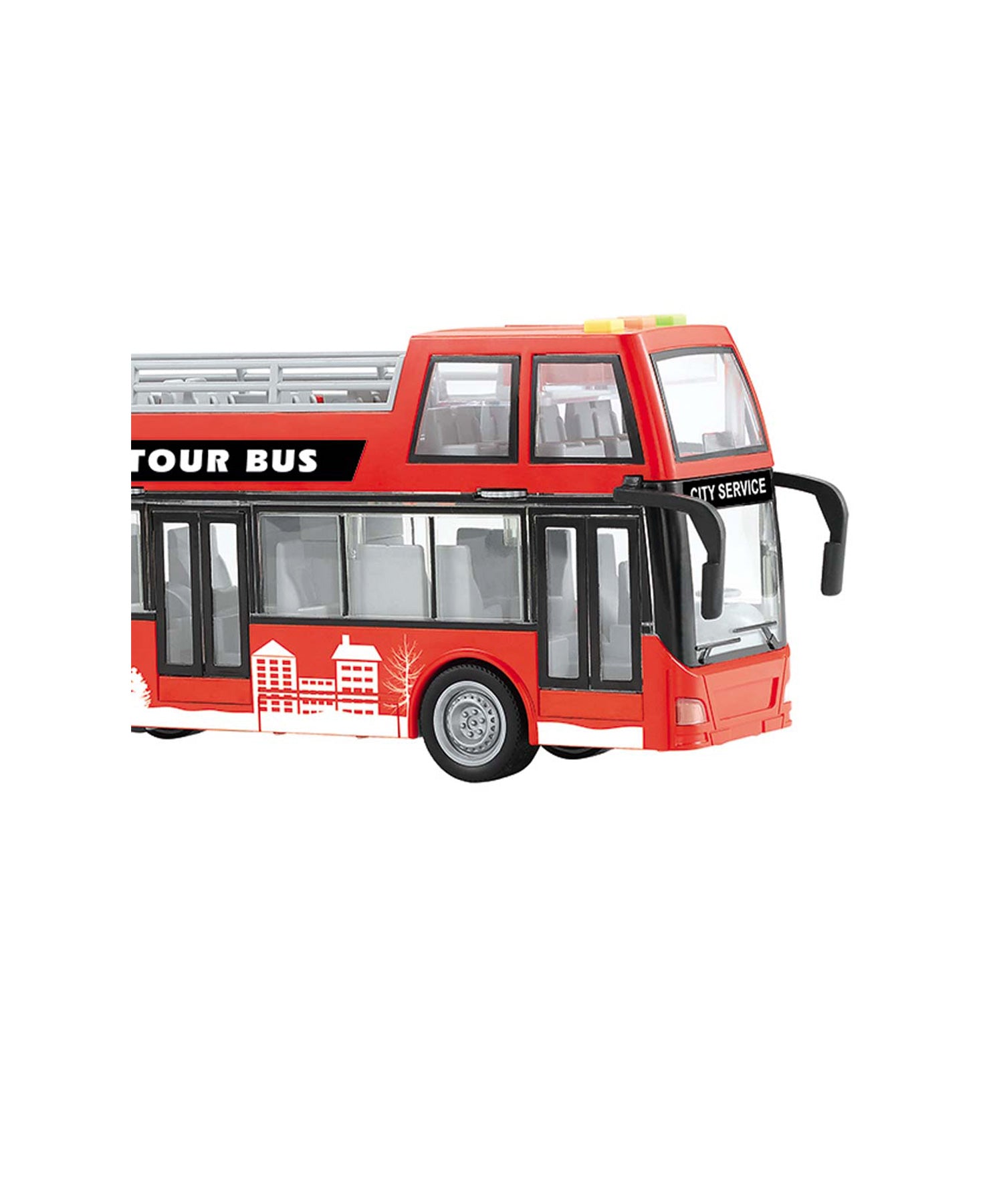 Ônibus De Turismo Dois Andares - Luz E Som 1:16