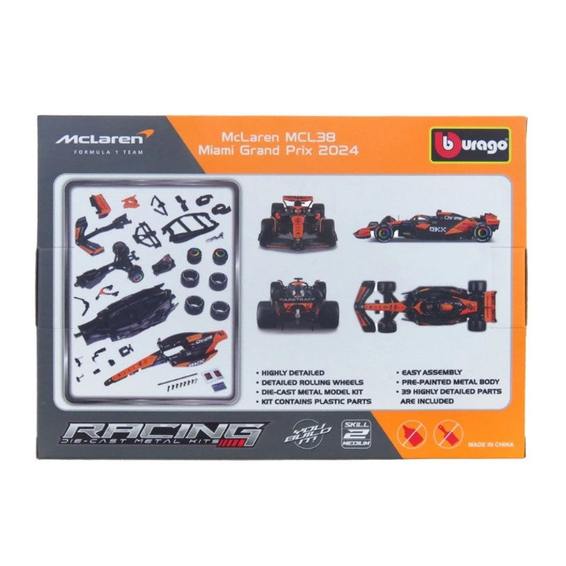 Kit Montar F1 Bburago Mclaren Mcl38 Oscar Piastri - CALIFORNIA TOY