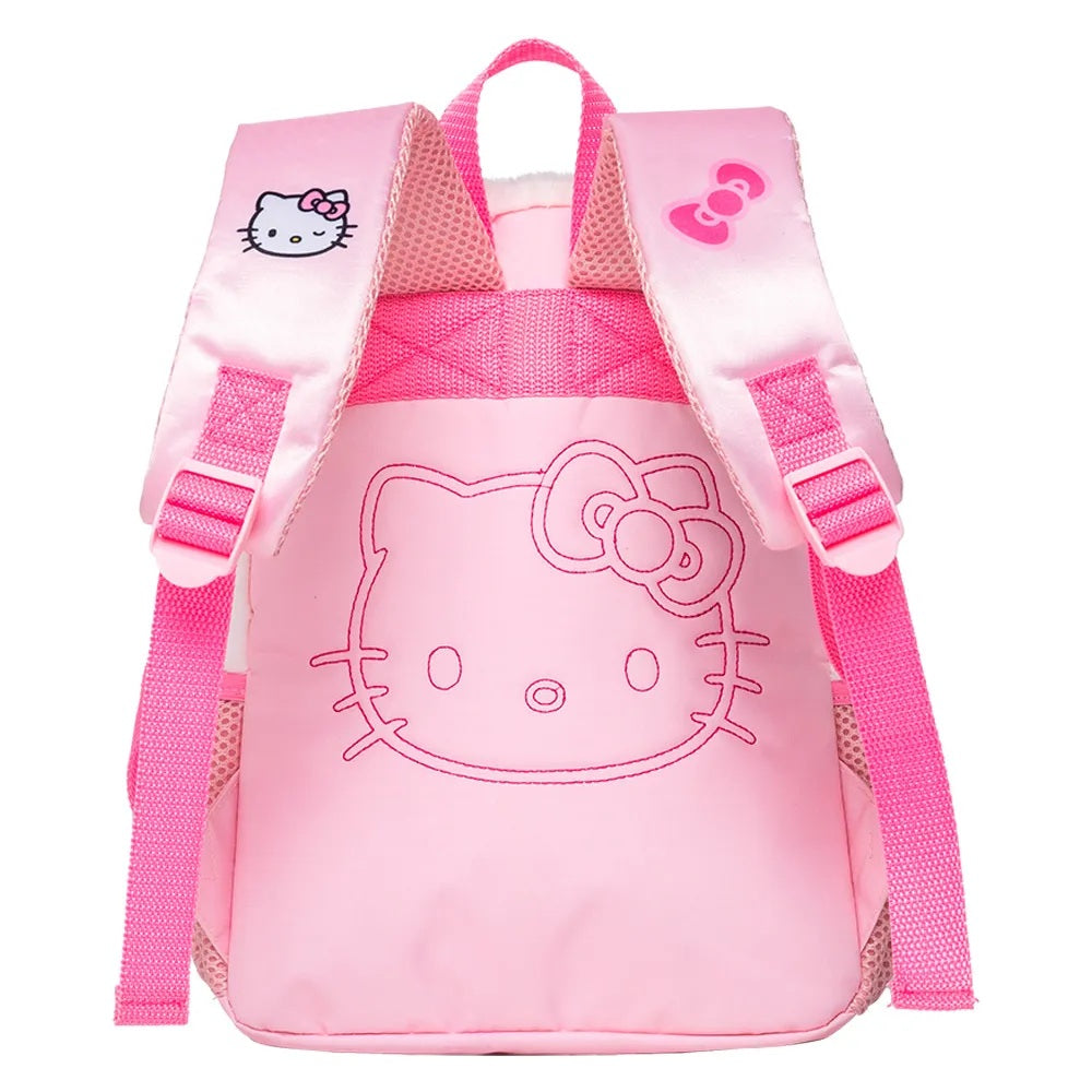 Mochila Infantil Hello Kitty de Pelúcia Costas - Xeryus Original / Creche e Passeio