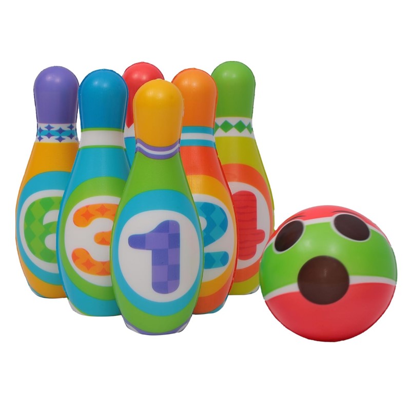 Kit de Boliche Soft Infantil com 7 Peças - Zippy Toys