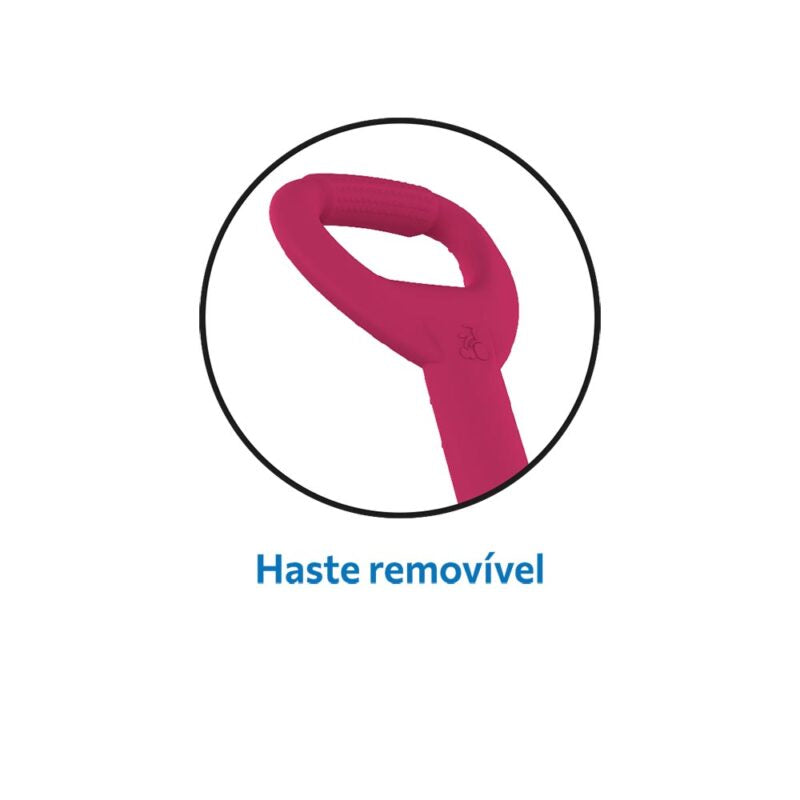 Triciclo Infantil Mototico Passeio e Pedal Rosa Bandeirante