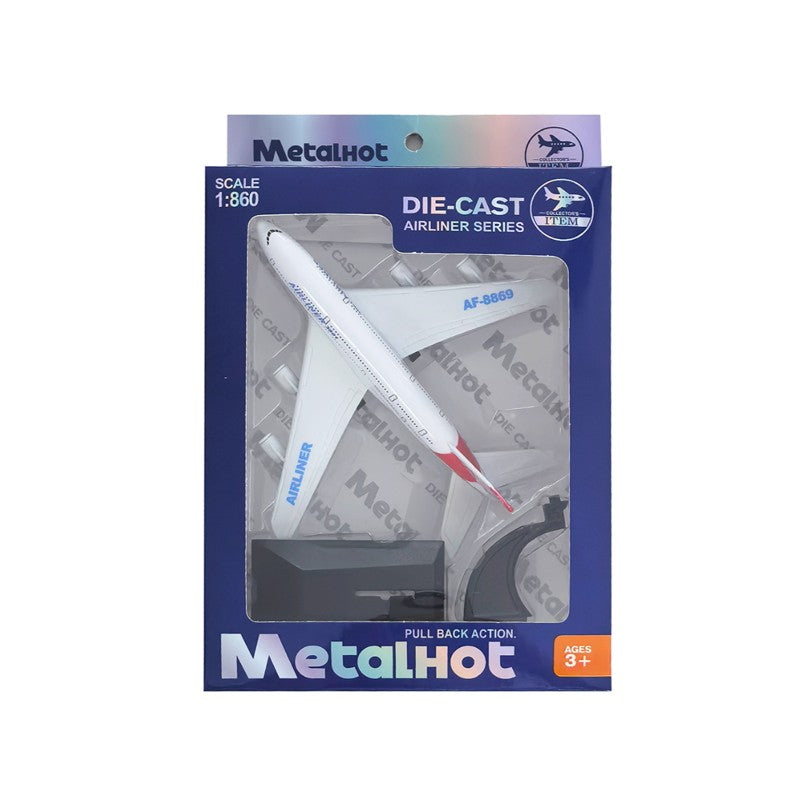 Avião de Brinquedo em Metal com Suporte 13cm - Shiny Toys